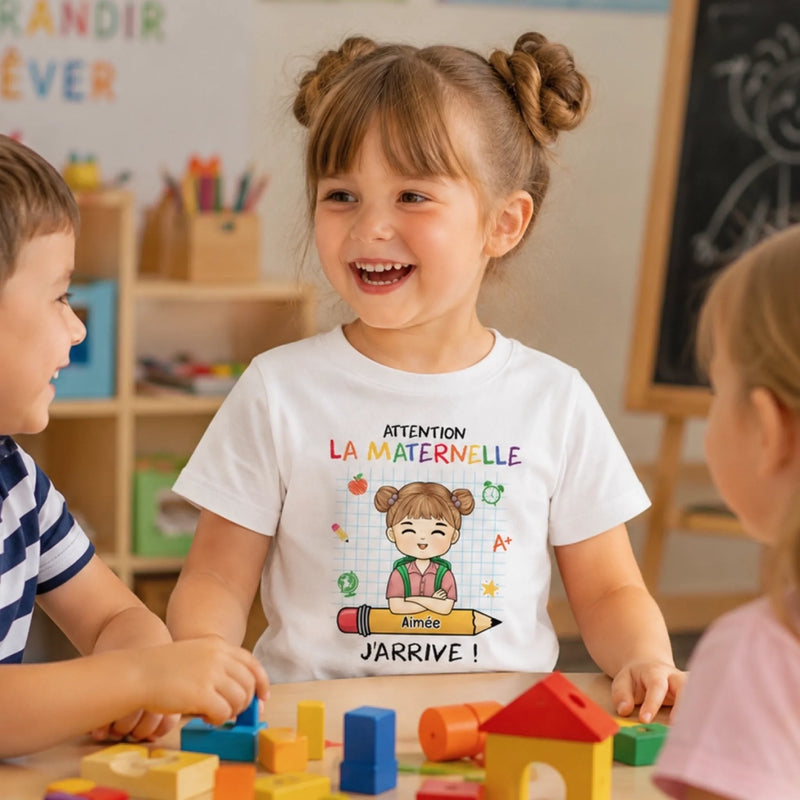 T-shirt Enfant Personnalisé – Cadeau pour Enfant – Les Petits Pas Mènent aux Grands Rêves