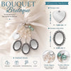 Pendentif bouquet mariée Personnalisé Avec Photo - Cadeau de Commémoration - Tu es toujours dans mon cœur