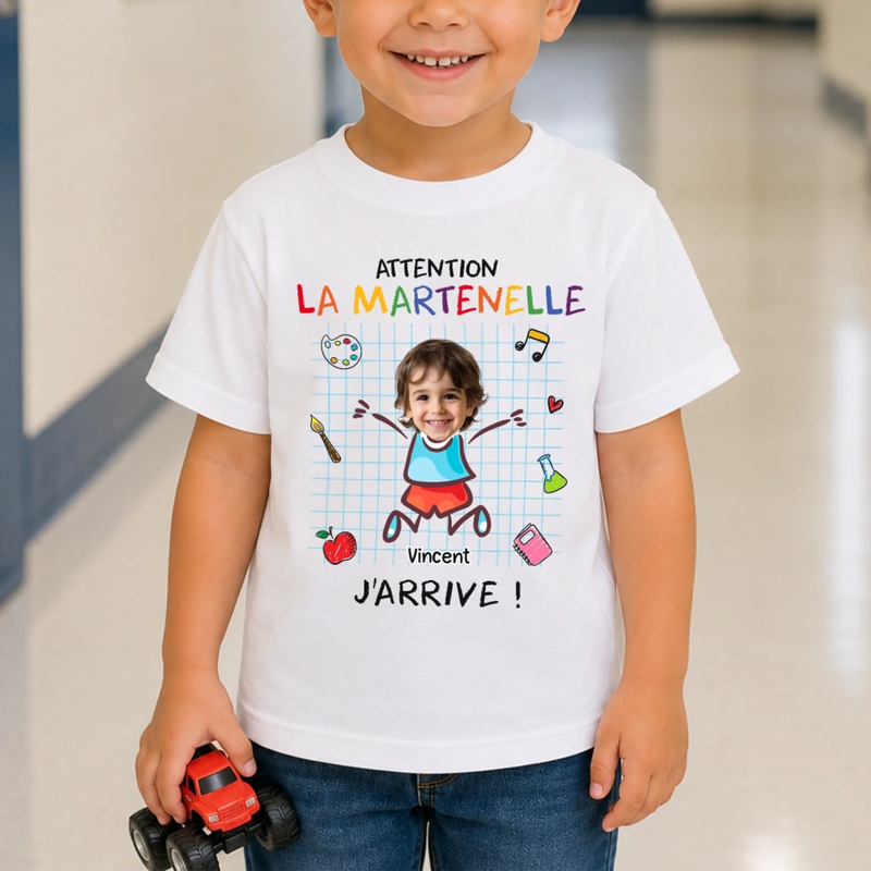 T-shirt Enfant Personnalisé – Cadeau pour Enfant – Petits pas, Grands rêves
