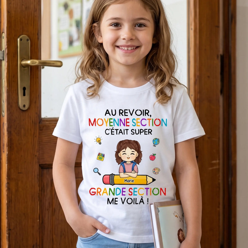 T-shirt Enfant Personnalisé – Cadeau pour Enfant – Trop cool pour la maternelle