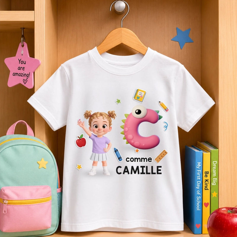 T-shirt Enfant Personnalisé – Cadeau pour Enfant – Attention : Futur Génie