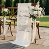 Bannière de chaise de mariage Personnalisé - Cadeau de Commémoration - En tendre mémoire