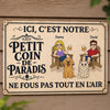 Panneau Métallique Personnalisé – Cadeau pour Couple, Propriétaires D’Animaux – Petit coin de paradis