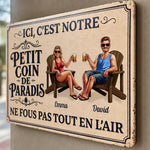 Panneau Métallique Personnalisé – Cadeau pour Couple – Le plus beau coin