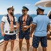 T-shirt personnalisé imprimé intégral – Cadeau pour homme – Né pour la plage