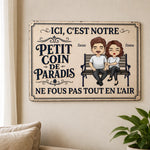 Panneau Métallique Personnalisé – Cadeau pour Couple – Notre paradis