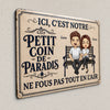 Panneau Métallique Personnalisé – Cadeau pour Couple – Notre paradis