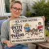 Panneau Métallique Personnalisé – Cadeau pour Couple – Un verre, du soleil