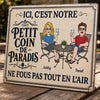 Panneau Métallique Personnalisé – Cadeau pour Couple – Un verre, du soleil
