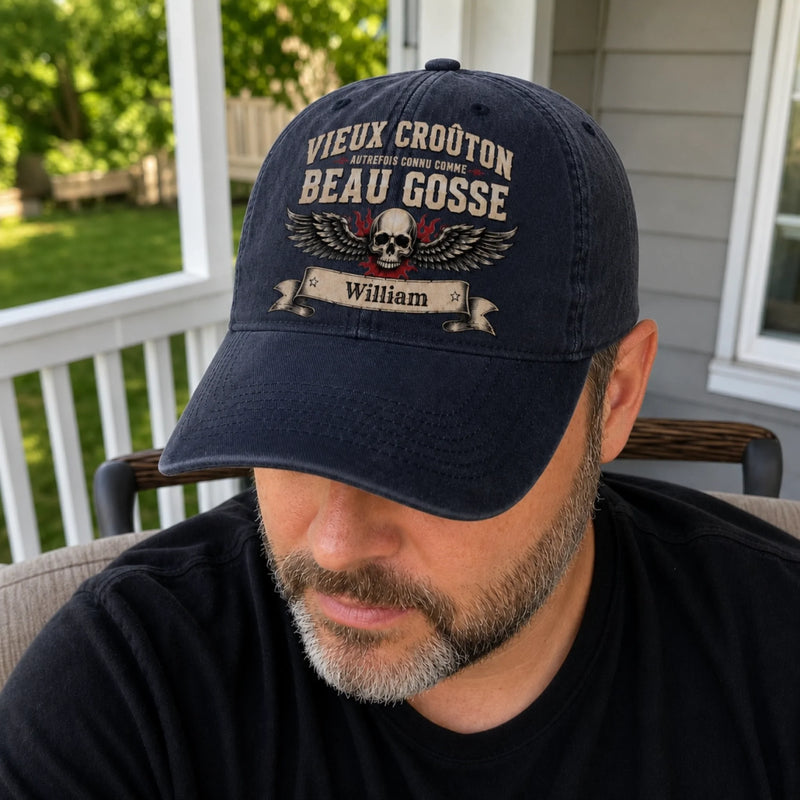 Casquette personnalisée – Cadeau d’anniversaire personnalisé pour lui, papa, grand-père ou mari – Vieux croûton