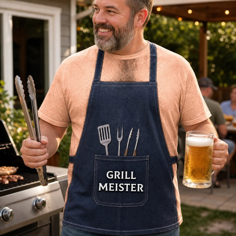 T-shirt Personnalisé Imprimé Intégral – Cadeau Rigolo pour Papa, Homme – Qu'il cuisine