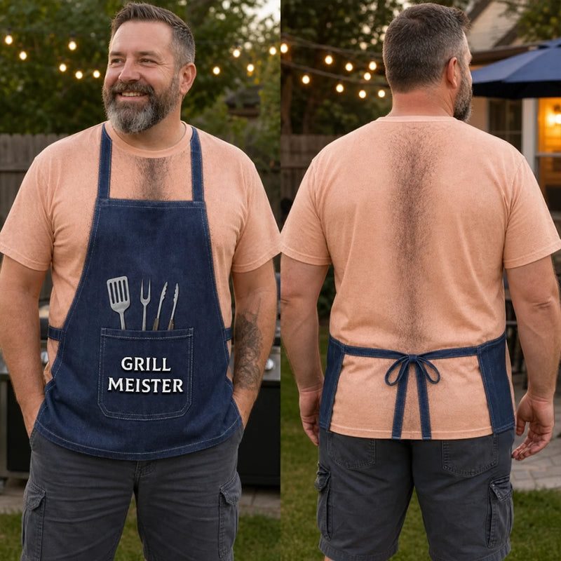 T-shirt Personnalisé Imprimé Intégral – Cadeau Rigolo pour Papa, Homme – Qu'il cuisine