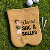 Pochette pour balles de golf Personnalisée - Cadeau pour la pour les joueurs de golf, amoureux du sport - Aujourd'hui, je joue au golf