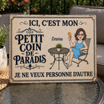 Panneau Métallique Personnalisé – Cadeau pour Pour Soi-Même – Ici, c’est mon monde