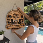 Panneau En Bois Personnalisé – Cadeau pour Couple, Famille – Ici on savoure