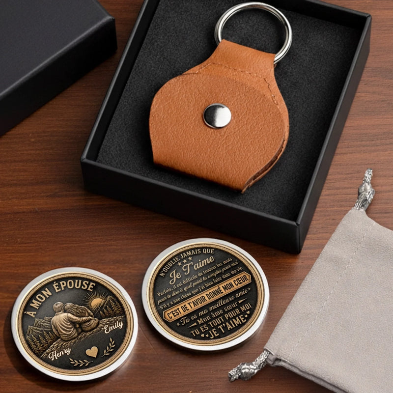 Porte-Bonheur De Poche Personnalisé - Cadeau Pour Couple - Mon plus beau cadeau