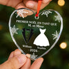 Ornement En Verre Personnalisé – Cadeau De Noël Pour Couple, Mari, Femme – Ensemble pour Noël