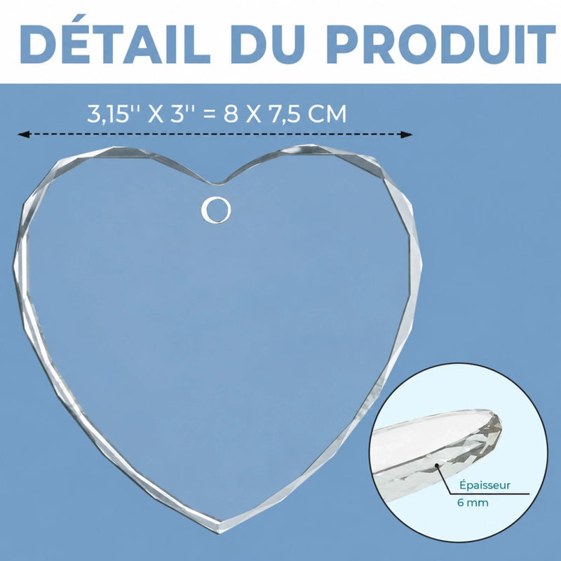 Ornement En Verre Personnalisé – Cadeau De Noël Pour Couple, Mari, Femme – Ensemble pour Noël
