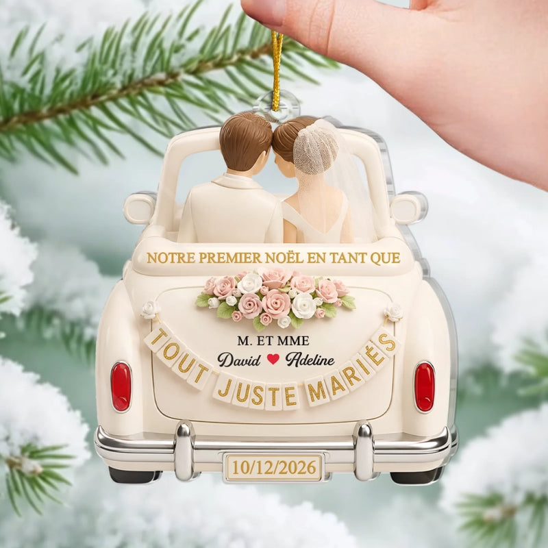 Ornement En Acrylique Personnalisé – Cadeau De Noël Pour Couple, Mari, Femme - Joyeux Noël, mon amour
