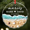 Ornement En Verre Personnalisé – Cadeau de Noël pour fiancés et mariés - Notre histoire d'amour