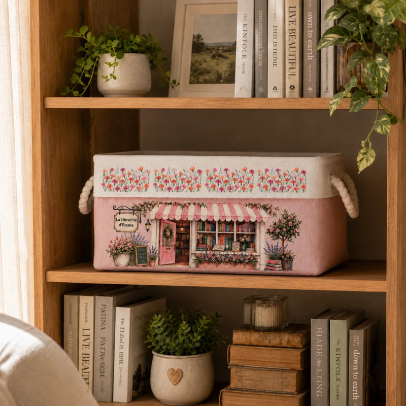 Panier de Rangement Personnalisé – Cadeau Pour Lecteurs, Amoureux Des Livres – Ma Librairie