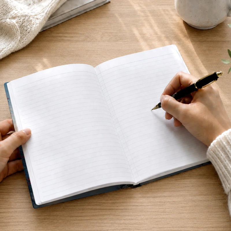 Journal Relié Personnalisé – Cadeau de Condoléances pour Maman, Papa et la Famille – À Jamais dans Nos Cœurs