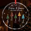 Ornement En Verre Personnalisé – Cadeau de Noël Pour Sœur, Frère Ou Fratrie - Les Frères et Sœurs Rendent Noël Plus Joyeux