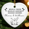 Ornement En Céramique Personnalisé – Cadeau De Noël Et De Crémaillère Pour Nouveaux Propriétaires, Couple, Jeunes Mariés – Nouvelle Maison, Nouvelles Aventures