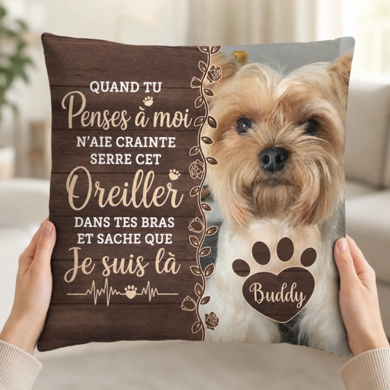 Coussin Personnalisé Avec Photo – Cadeau De Réconfort Pour Les Amoureux Des Animaux – Quatre Pattes, Un Seul Cœur
