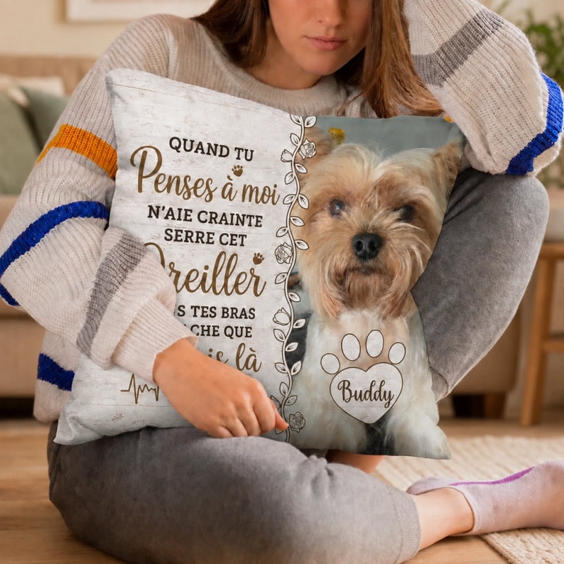 Coussin Personnalisé Avec Photo – Cadeau De Réconfort Pour Les Amoureux Des Animaux – Quatre Pattes, Un Seul Cœur