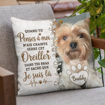 Coussin Personnalisé Avec Photo – Cadeau De Réconfort Pour Les Amoureux Des Animaux – Quatre Pattes, Un Seul Cœur