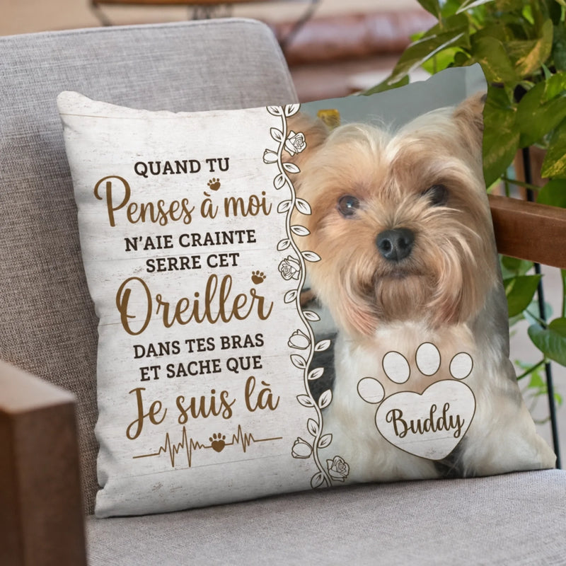 Coussin Personnalisé Avec Photo – Cadeau De Réconfort Pour Les Amoureux Des Animaux – Quatre Pattes, Un Seul Cœur