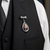 Broche en Forme de Larme Personnalisé avec Photo - Cadeau de Commémoration - Toujours gardé dans mon cœur