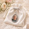 Broche en Forme de Larme Personnalisé avec Photo - Cadeau de Commémoration - Toujours gardé dans mon cœur