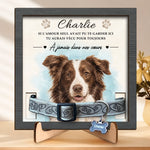 Plaque Commémorative Personnalisée avec Photo - Cadeau Commémoratif pour Propriétaire d’Animal - À Jamais Dans Nos Cœurs