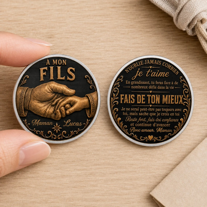 Porte-Bonheur De Poche Personnalisé – Cadeau Pour Fils, Fille Et Famille – Garde Confiance En Toi
