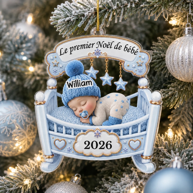 Ornement Acrylique Personnalisé – Cadeaux De Noël et D’anniversaire Pour Enfants – Le Plus Doux Des Miracles