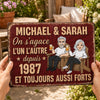 Panneau Métallique Personnalisé – Cadeau D’Anniversaire Pour Couple – Ensemble Depuis Le Premier Jour