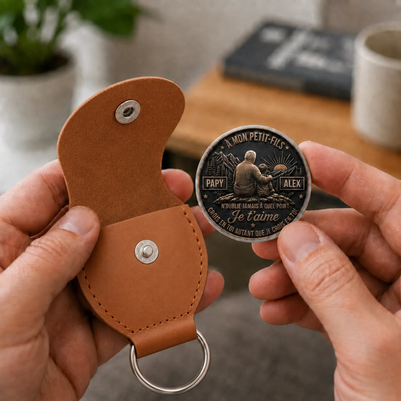 Porte-Bonheur De Poche Personnalisé – Cadeau Pour Petit-Fils – Reste Fort, Mon Petit