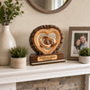 Plaque en Bois 2 Couches Personnalisée avec Support – Cadeau D’anniversaire De Mariage Pour Couple – À Toi Pour Toujours