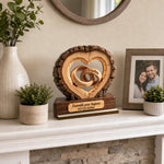 Plaque en Bois 2 Couches Personnalisée avec Support – Cadeau D’anniversaire De Mariage Pour Couple – À Toi Pour Toujours