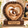 Plaque en Bois 2 Couches Personnalisée avec Support – Cadeau D’anniversaire De Mariage Pour Couple – À Toi Pour Toujours