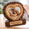 Plaque en Bois 2 Couches Personnalisée avec Support – Cadeau D’anniversaire De Mariage Pour Couple – À Toi Pour Toujours