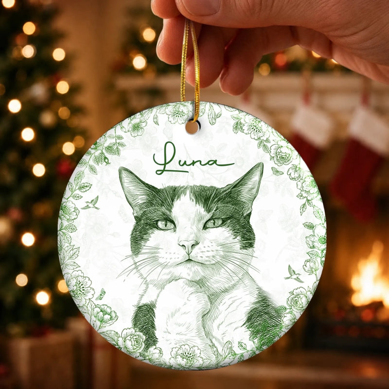 Ornement En Céramique Personnalisé Avec Photo – Cadeau De Noël Pour Les Amoureux Des Animaux, Des Chiens Et Des Chats – Pour Toujours Une Partie De Nous