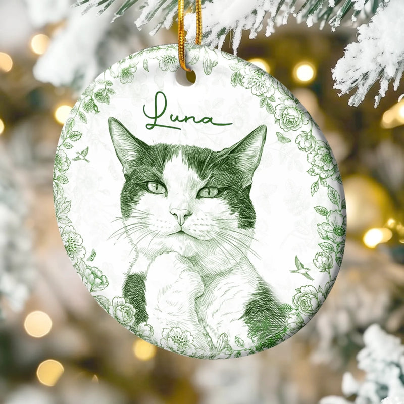 Ornement En Céramique Personnalisé Avec Photo – Cadeau De Noël Pour Les Amoureux Des Animaux, Des Chiens Et Des Chats – Pour Toujours Une Partie De Nous