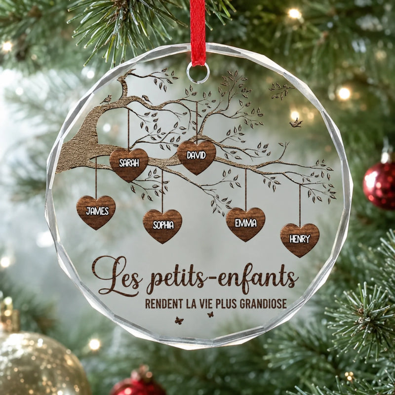 Ornement En Verre Personnalisé – Cadeau De Noël Pour Mamie, Maman Et La Famille – Chaque Maison A Besoin D’Une Mamie