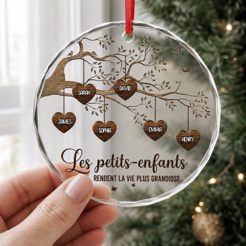 Ornement En Verre Personnalisé – Cadeau De Noël Pour Mamie, Maman Et La Famille – Chaque Maison A Besoin D’Une Mamie
