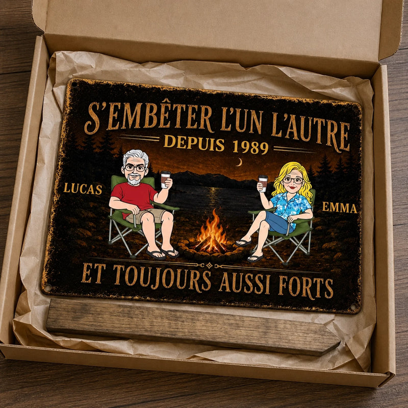 Panneau Métallique Personnalisé – Cadeau D’Anniversaire Pour Couple – L’Amour Qui Dure