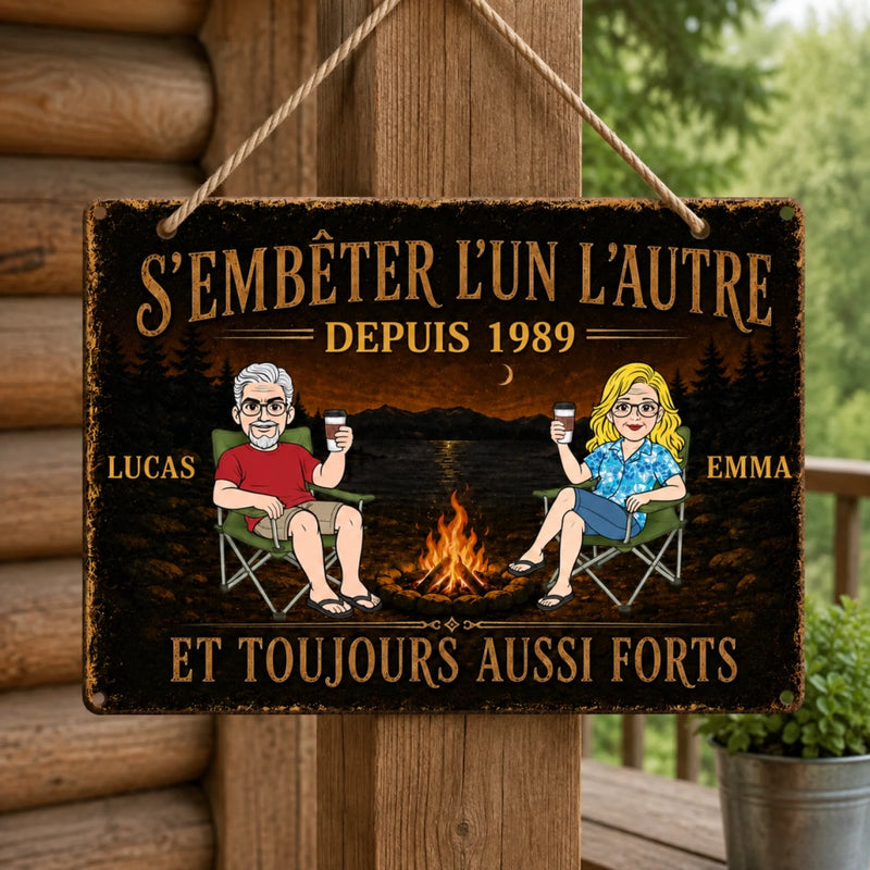 Panneau Métallique Personnalisé – Cadeau D’Anniversaire Pour Couple – L’Amour Qui Dure