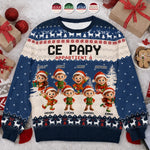 Sweat Unisexe De Noël Moche Personnalisé – Cadeau De Noël Pour Grand-Père, Grand-Mère – Mes Petits Lutins Préférés